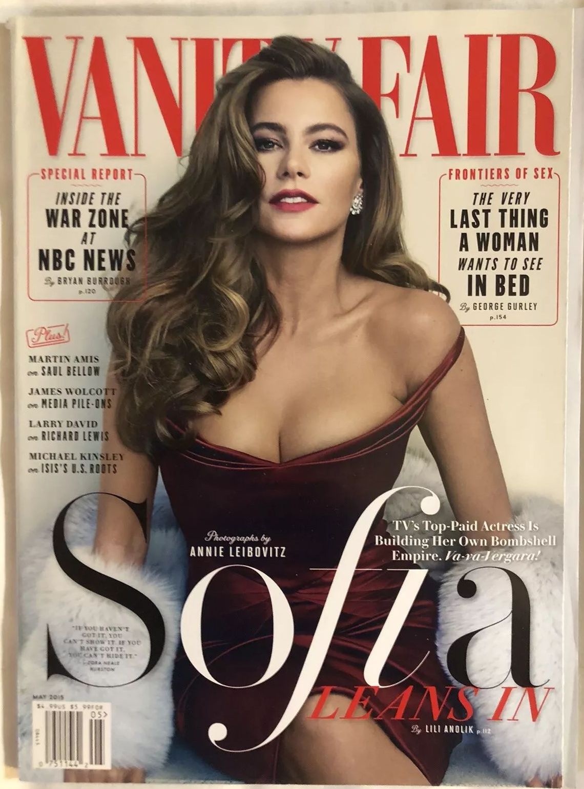 VANITY FAIR magazine side cover  May 2015