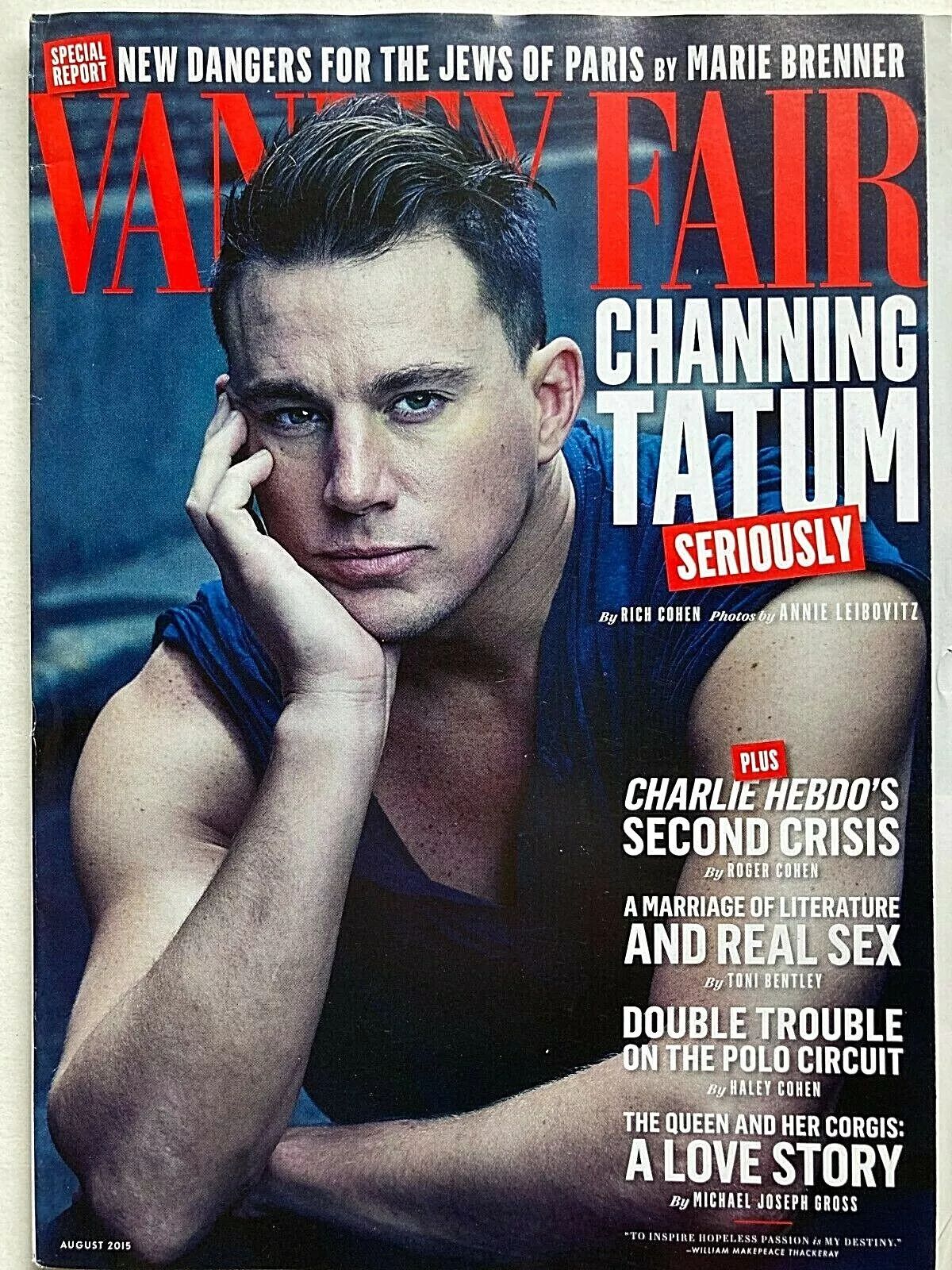 VANITY FAIR magazine side cover  August 2015