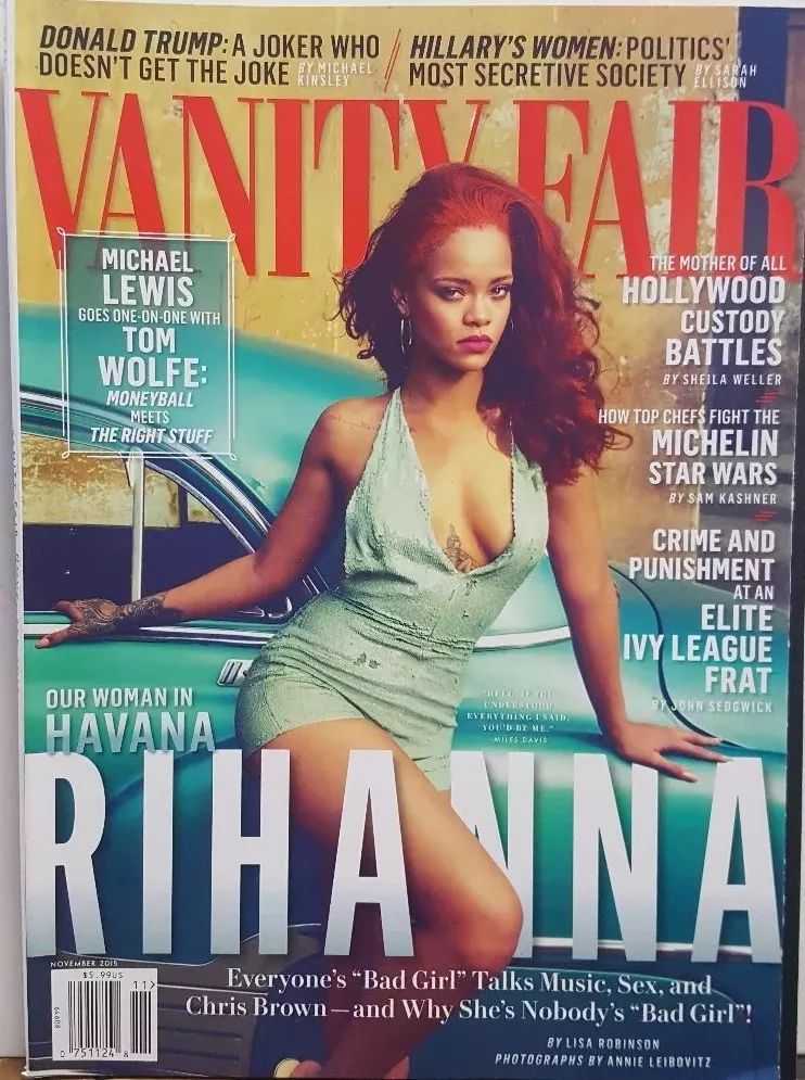 VANITY FAIR magazine side cover  November 2015