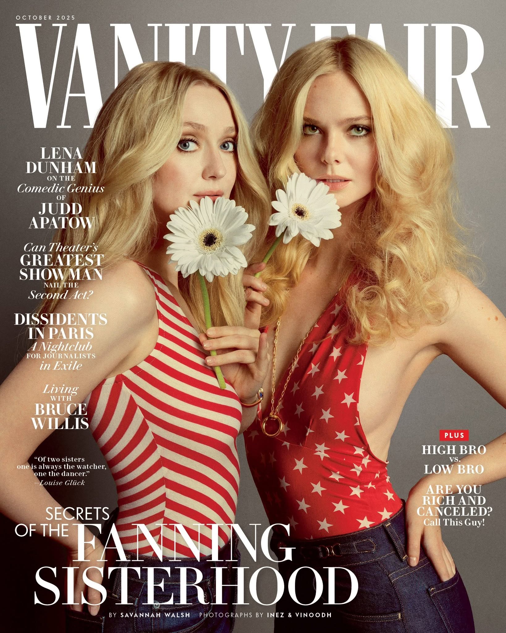 VANITY FAIR magazine side cover  October 2025