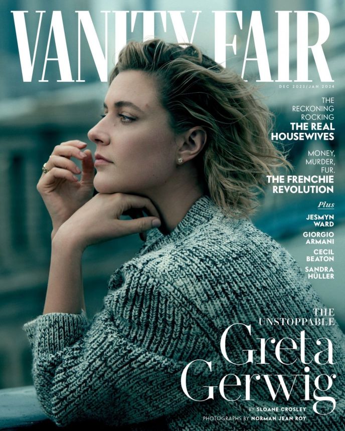VANITY FAIR magazine side cover  December 2023/ January 2024 