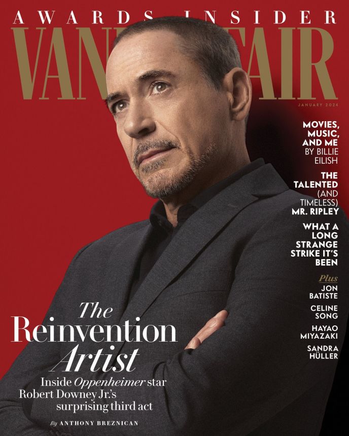 VANITY FAIR magazine side cover  January 2024