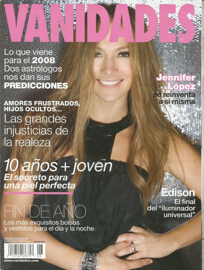 VANIDADES (Mex) magazine side cover  December 2007