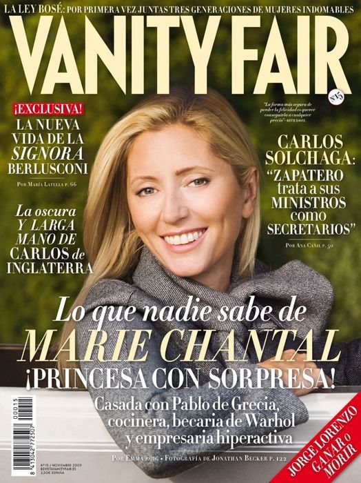 VANITY FAIR (Spain) magazine side cover Issue 15 November 2009