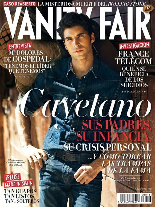 VANITY FAIR (Spain) magazine side cover Issue 16 December 2009
