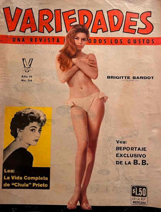 VARIEDADES magazine side cover Issue 54  October 1960