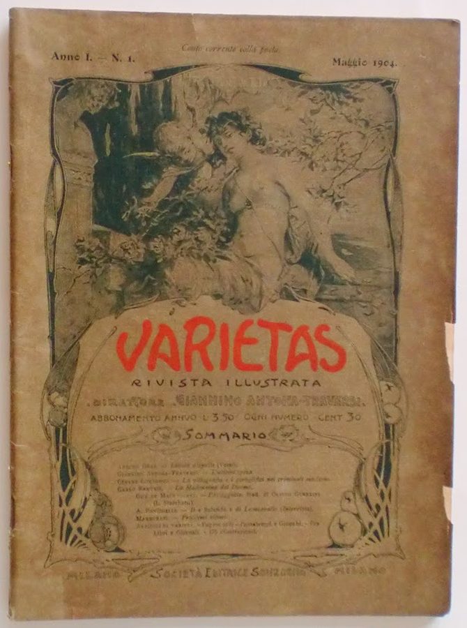 VARIETAS magazine side cover Issue 1 May 1904