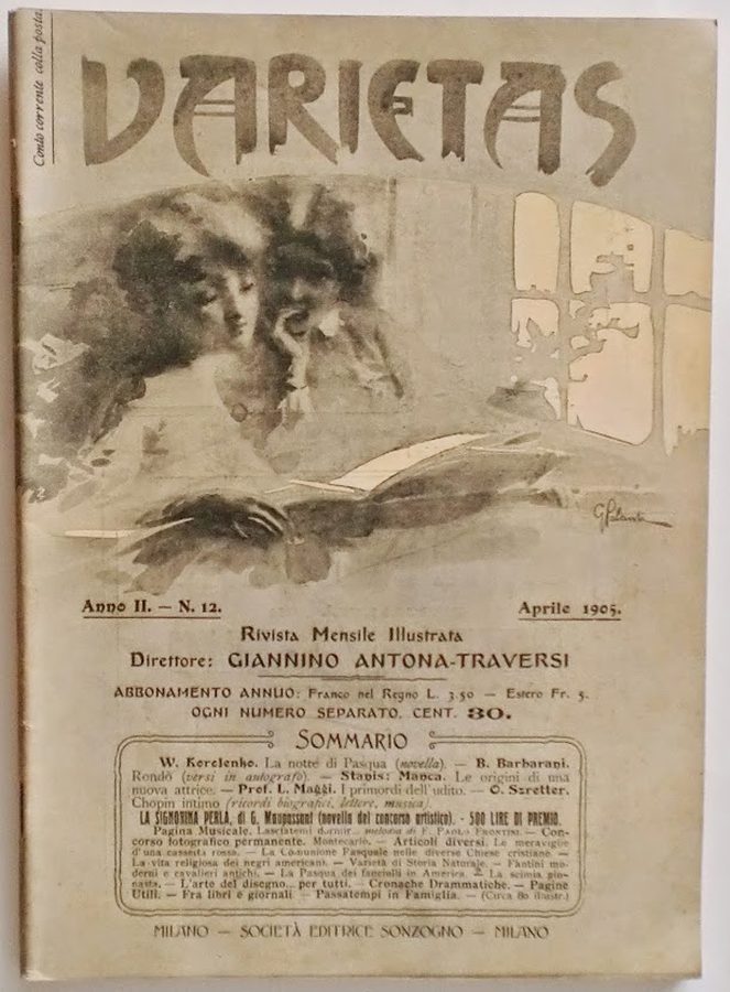 VARIETAS magazine side cover Issue 12 April 1905