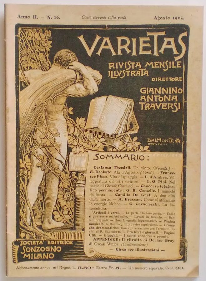 VARIETAS magazine side cover Issue 16 August 1905