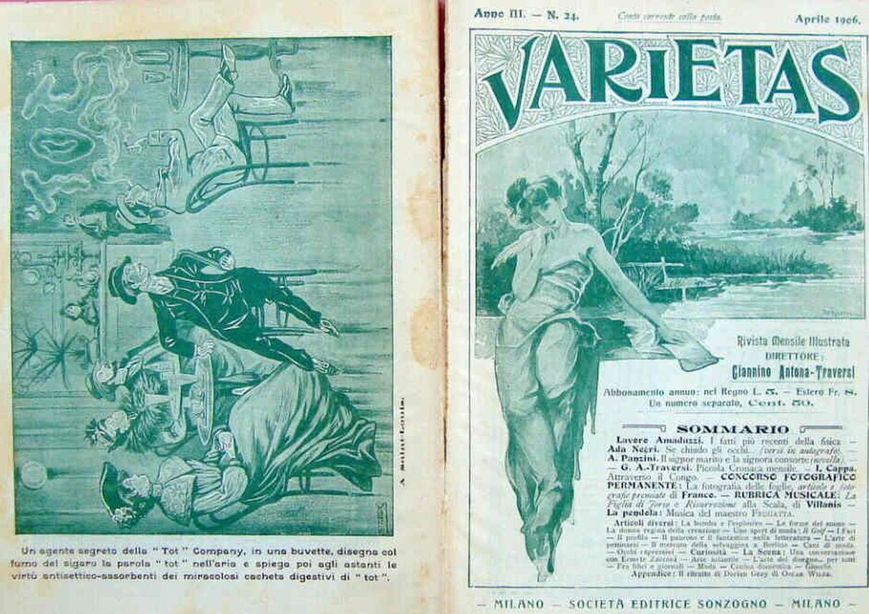VARIETAS magazine side cover Issue 24 April 1906