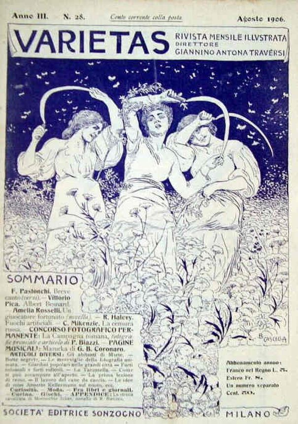 VARIETAS magazine side cover Issue 28 August 1906