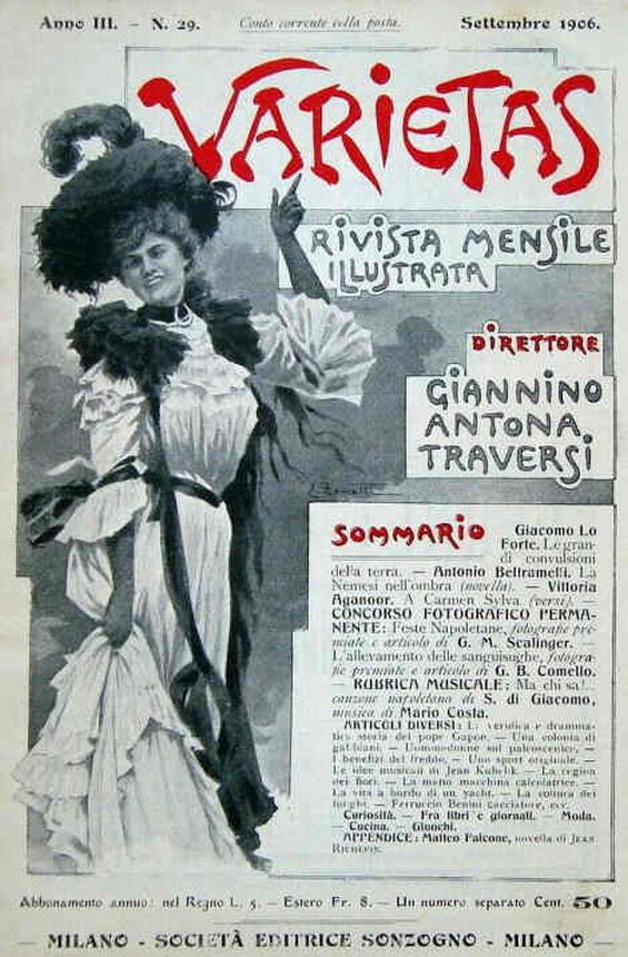 VARIETAS magazine side cover Issue 29 September 1906
