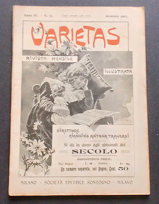 VARIETAS magazine side cover Issue 33 January 1907