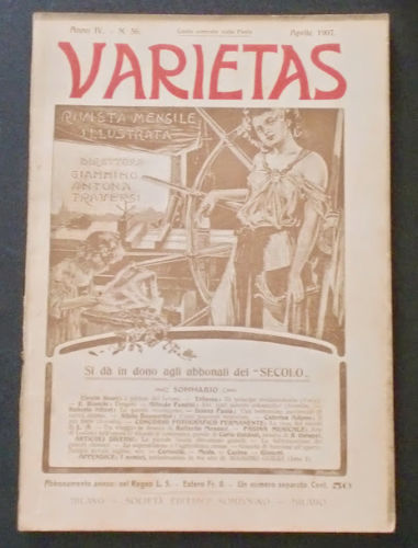 VARIETAS magazine side cover Issue 36 April 1907