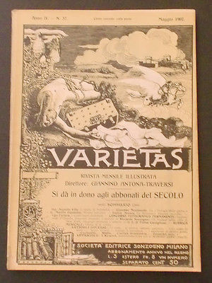 VARIETAS magazine side cover Issue 37 May 1907
