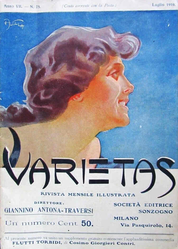 VARIETAS magazine side cover Issue 75 July 1910