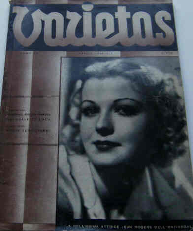 VARIETAS magazine side cover Issue 376 April 1936