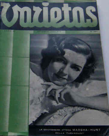 VARIETAS magazine side cover Issue 381 September 1936