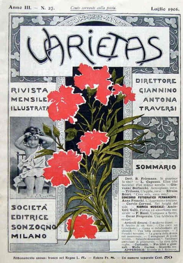 VARIETAS magazine side cover Issue 27  July 1906