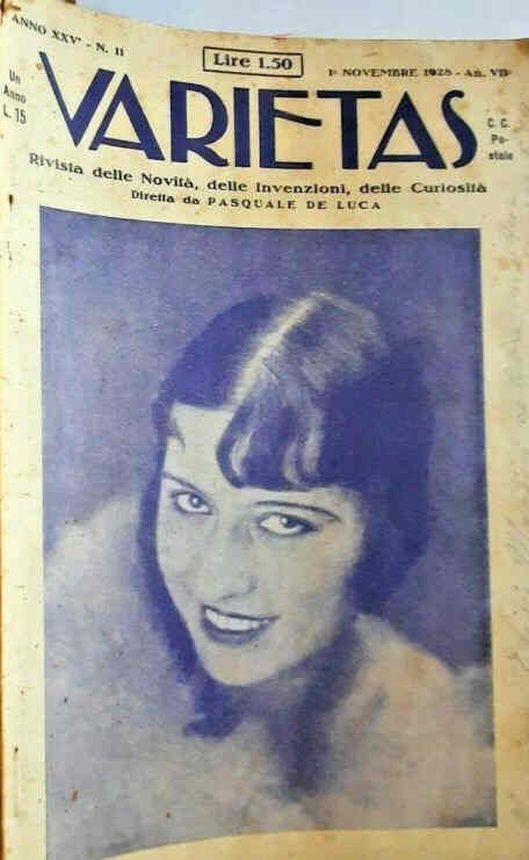 VARIETAS magazine side cover  November 1928
