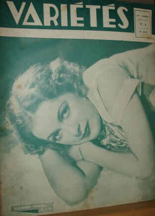 VARIETES magazine side cover Issue 4  1936