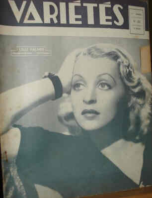VARIETES magazine side cover Issue 22  1937