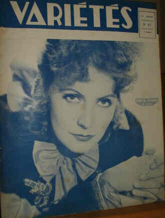 VARIETES magazine side cover Issue 27  1937