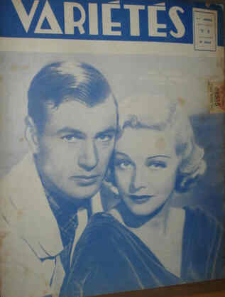 VARIETES magazine side cover Issue 9  1937