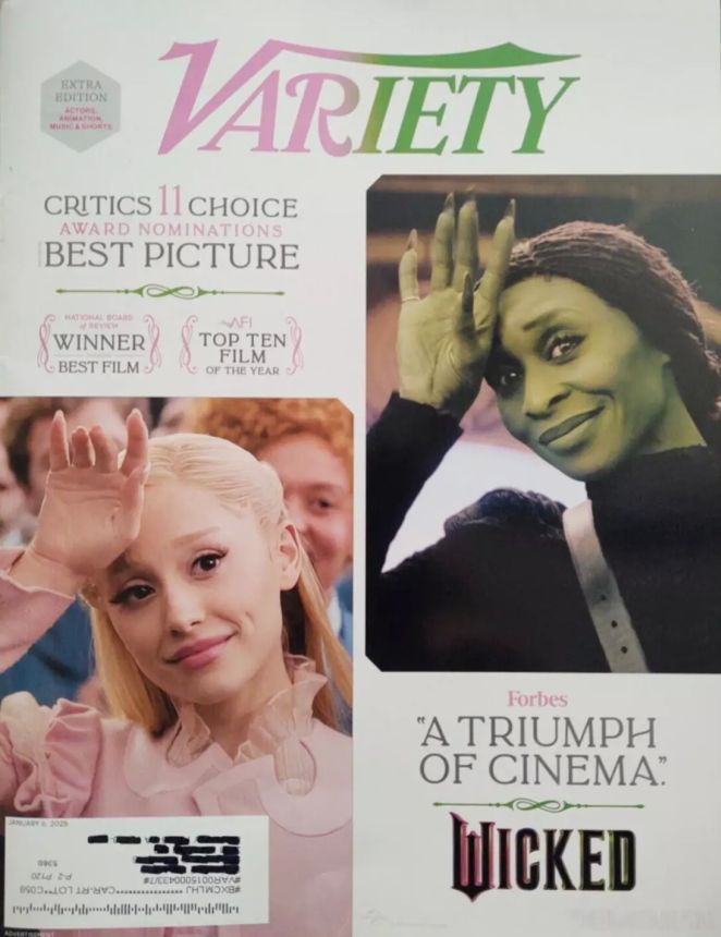 VARIETY magazine cover 6 January 2025