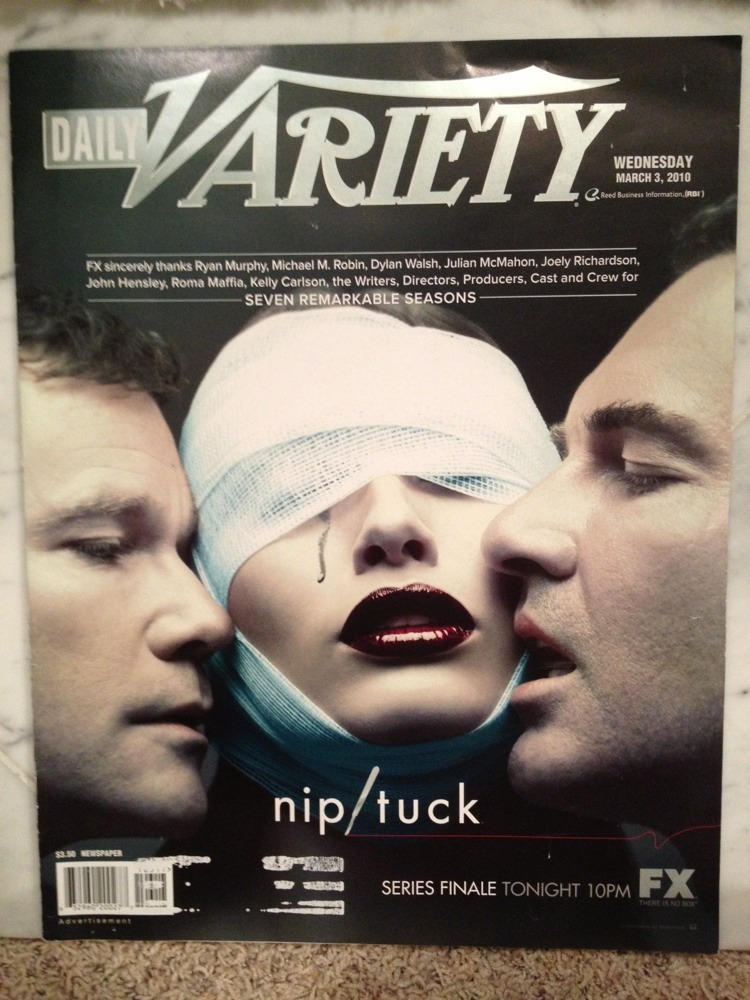 DAILY VARIETY magazine side cover 3 March 2010