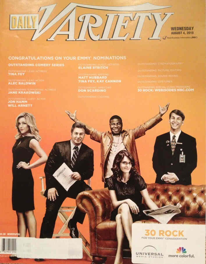 DAILY VARIETY magazine side cover 4 August 2010