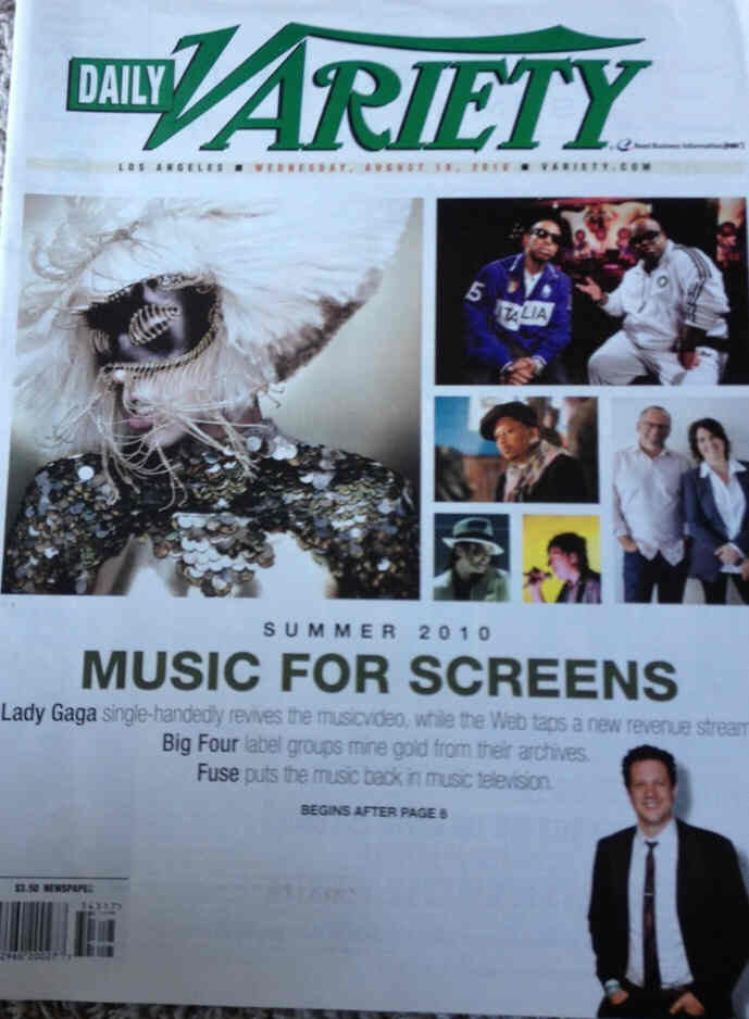 DAILY VARIETY magazine side cover 18 August 2010