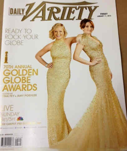 DAILY VARIETY magazine side cover 11 January 2013