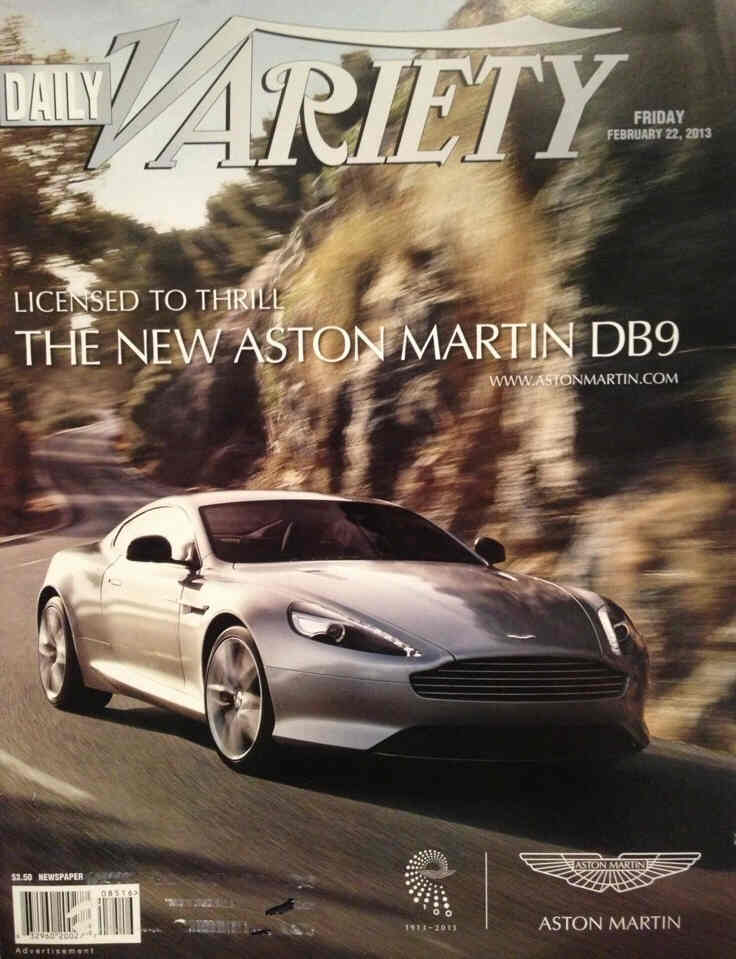 DAILY VARIETY magazine side cover 22 February 2013