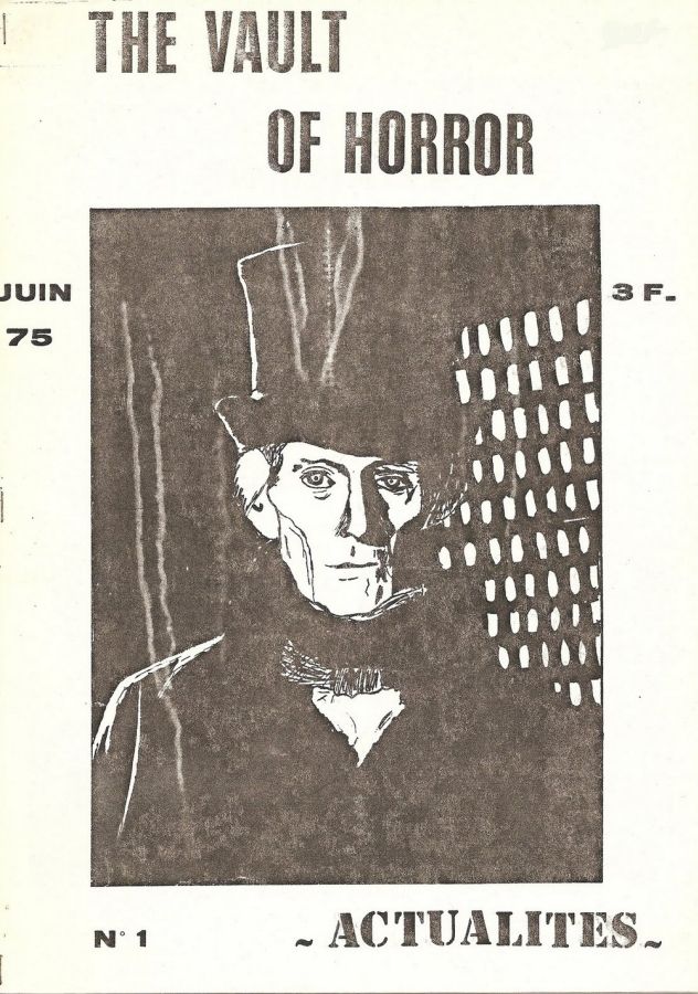 THE VAULT OF HORROR magazine side cover Issue 1  June 1975