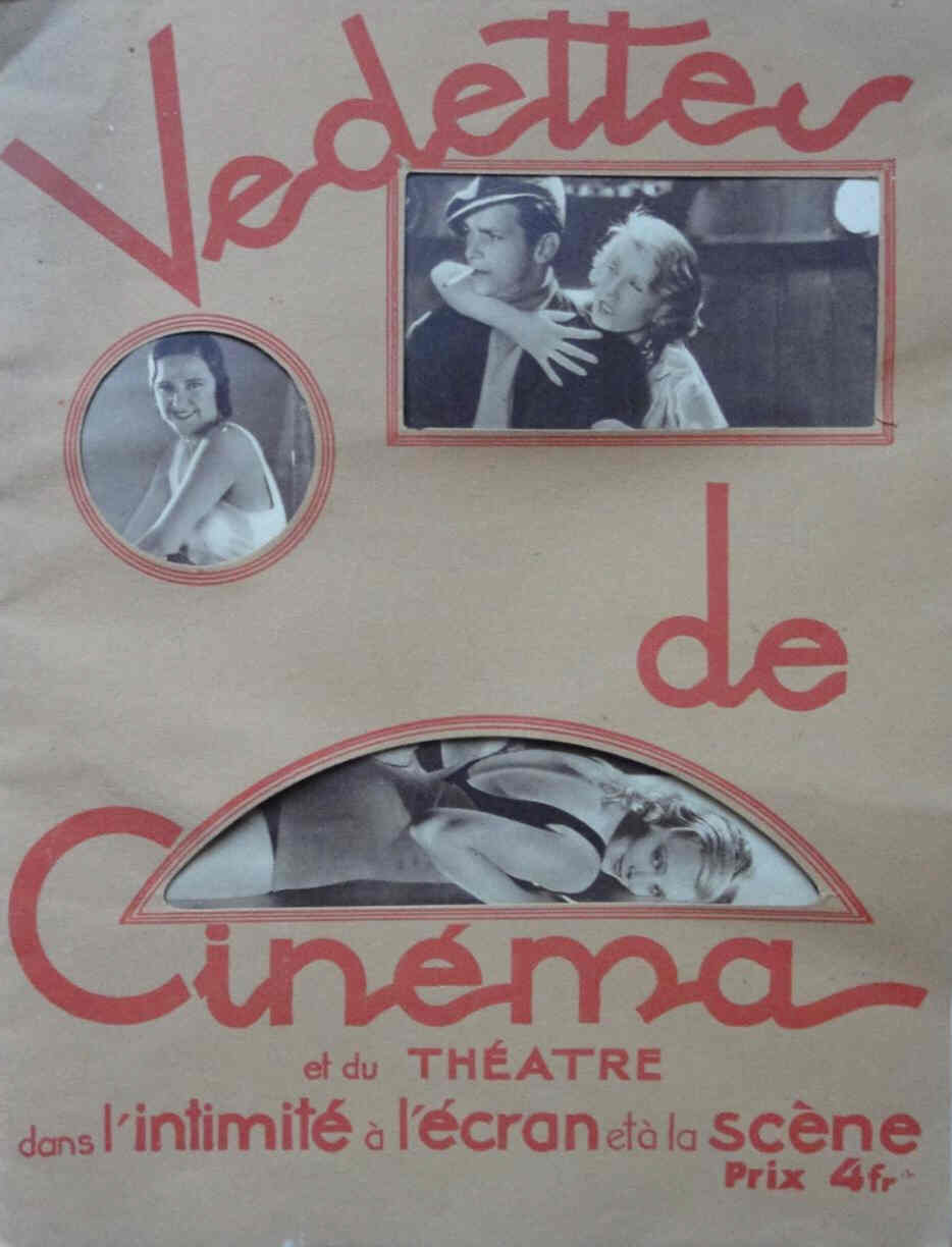 VEDETTES DE CINEMA magazine side cover 31 March 1932