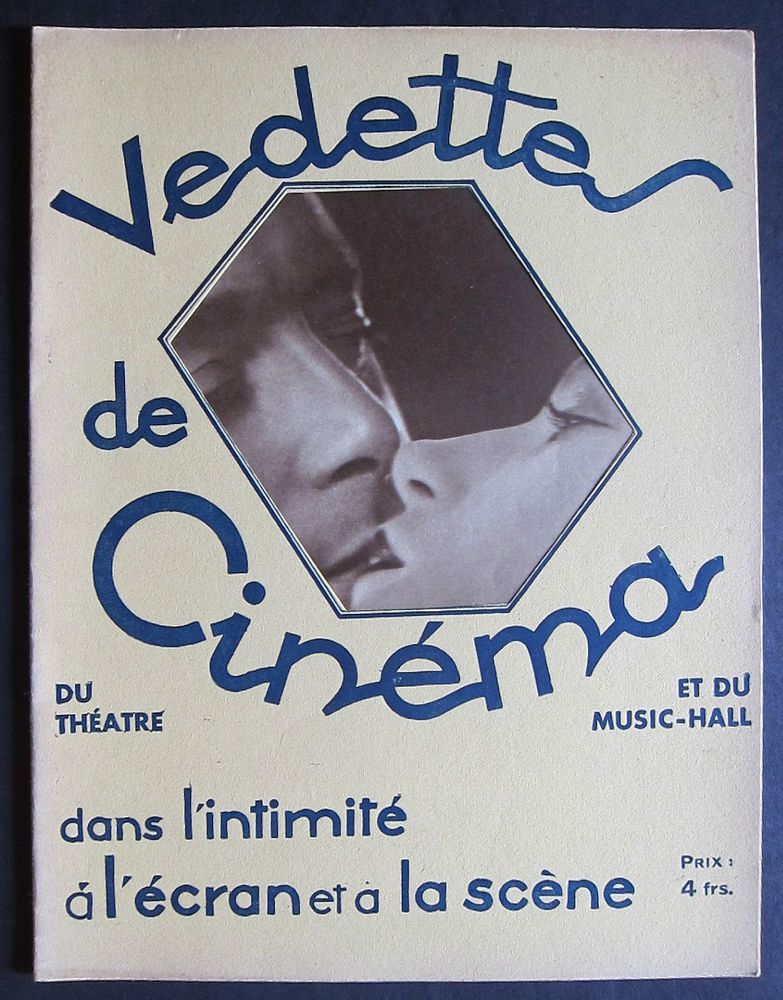 VEDETTES DE CINEMA magazine side cover Issue 16  1932