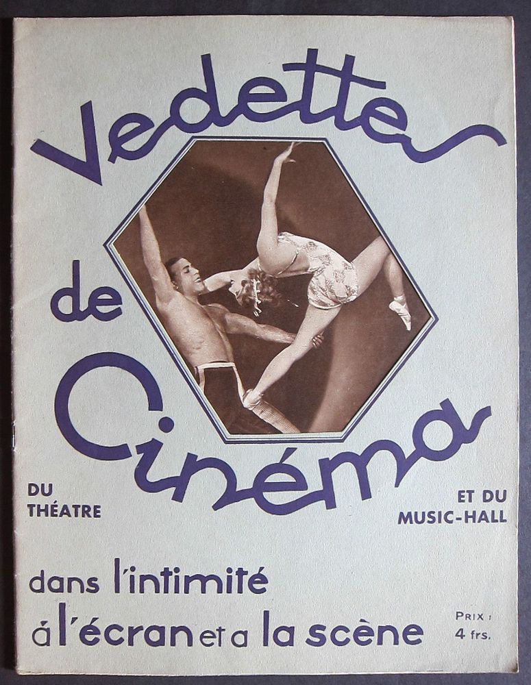 VEDETTES DE CINEMA magazine side cover Issue 17  1932