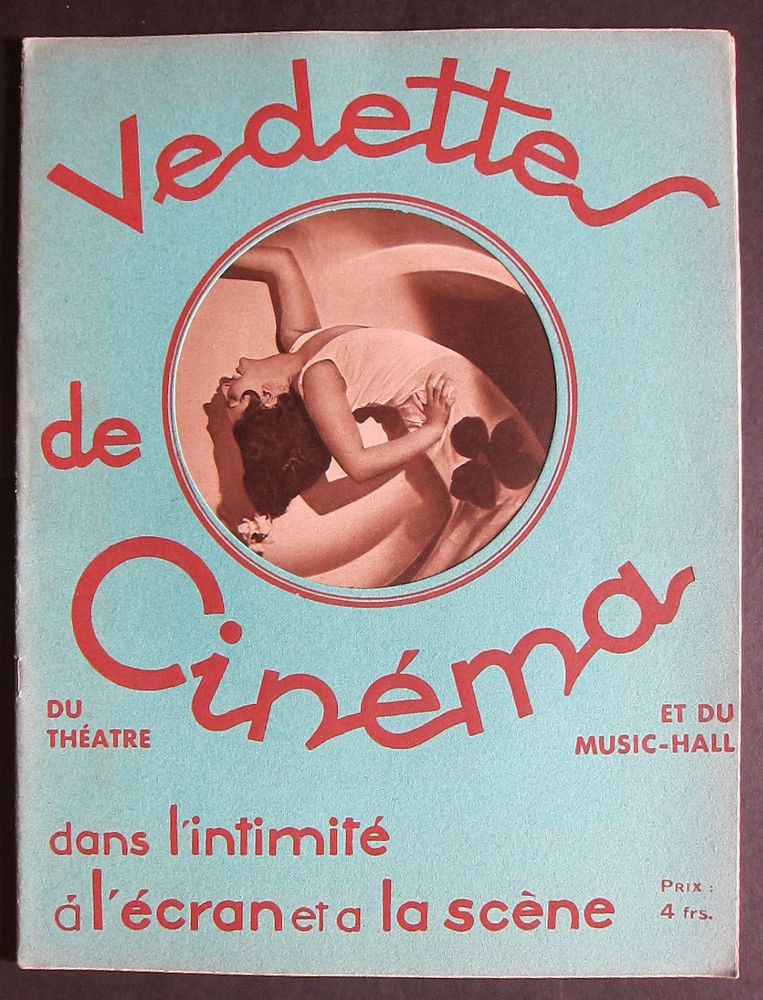 VEDETTES DE CINEMA magazine side cover Issue 19  1932