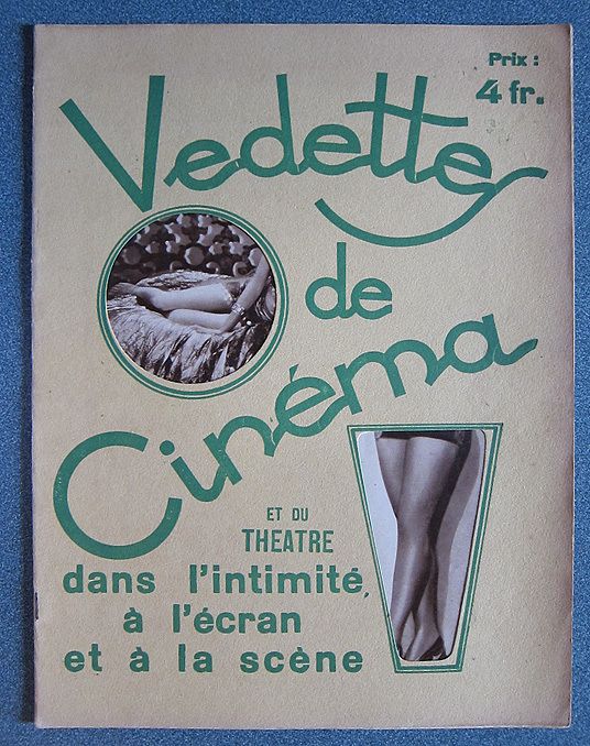 VEDETTES DE CINEMA magazine side cover Issue 6  1932