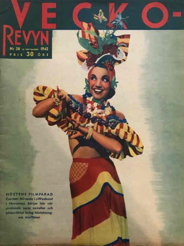 VECKO-REVYN magazine side cover Issue 38 25 September 1942