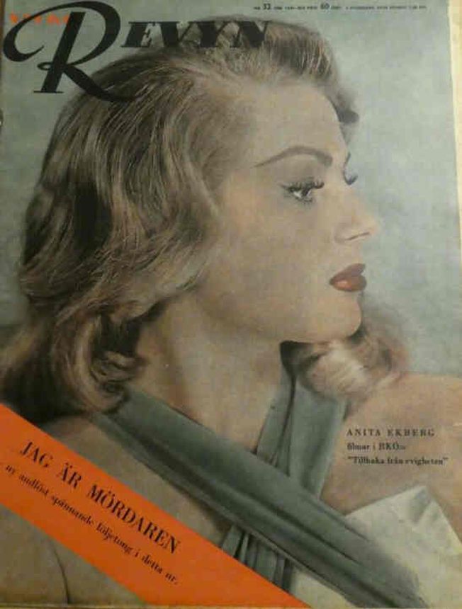 VECKO-REVYN magazine side cover Issue 32   1956