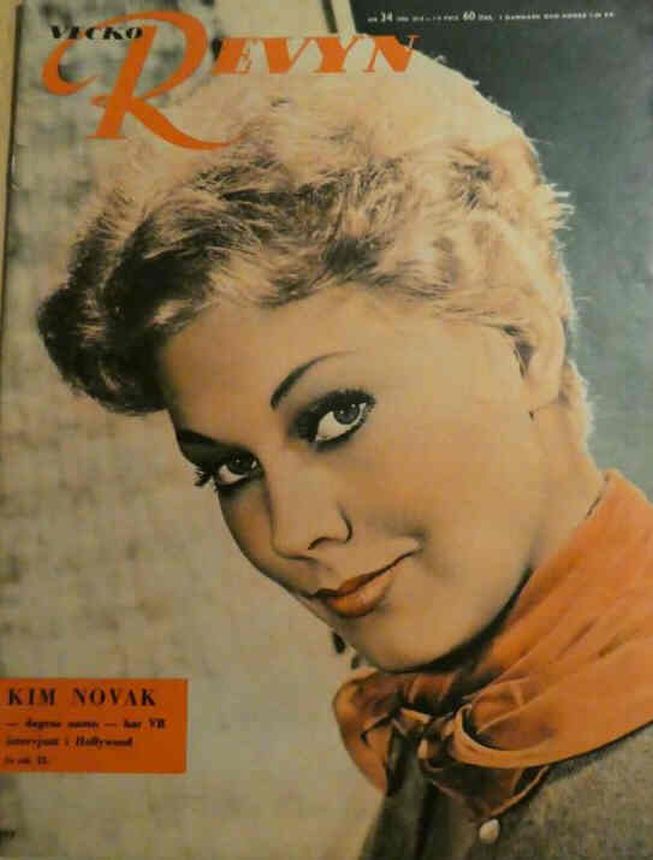 VECKO-REVYN magazine side cover Issue 34   1956