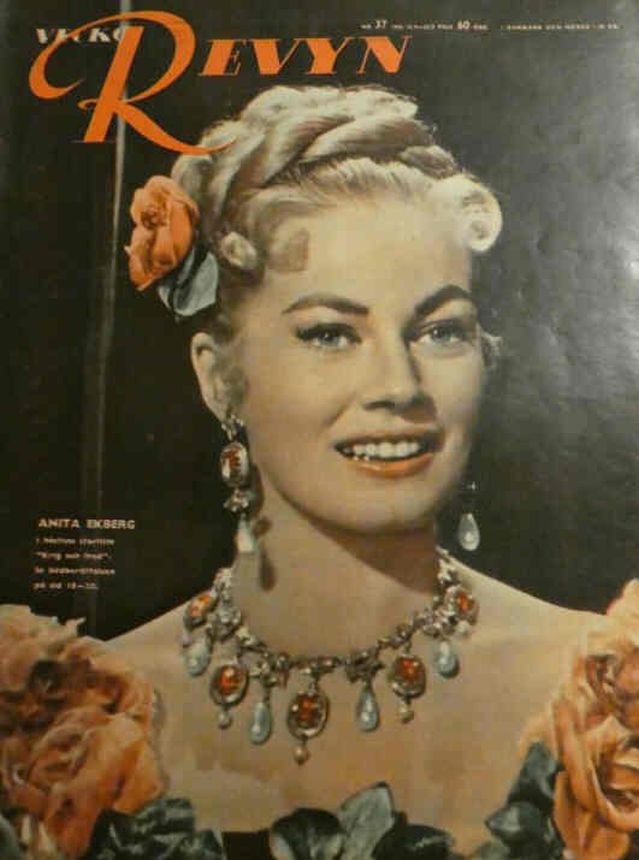 VECKO-REVYN magazine side cover Issue 37   1956