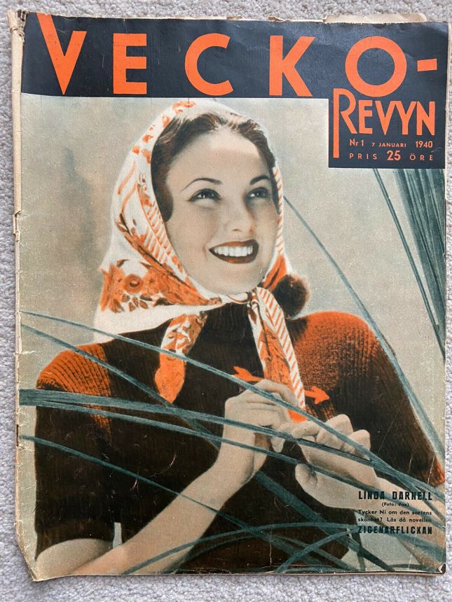 VECKO-REVYN magazine side cover Issue 1 7 January 1940