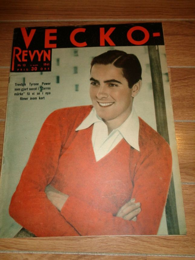 VECKO-REVYN magazine side cover Issue 13 31 March 1941