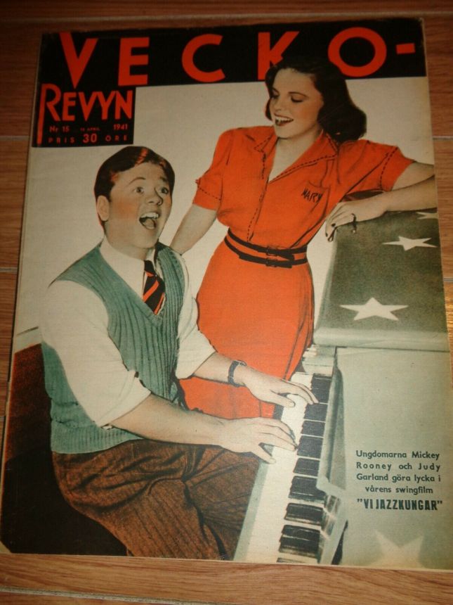 VECKO-REVYN magazine side cover Issue 15 18 April 1941