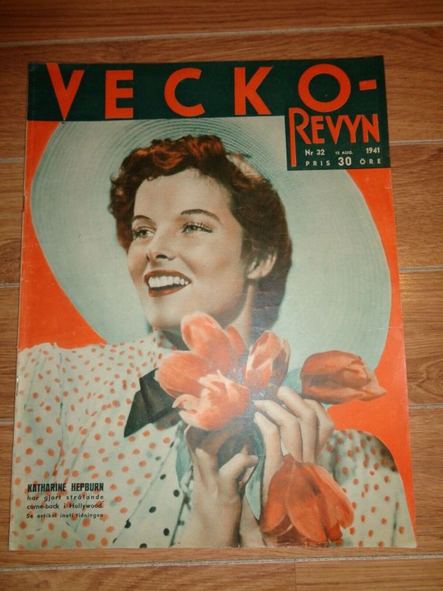 VECKO-REVYN magazine side cover Issue 32 15 August 1941