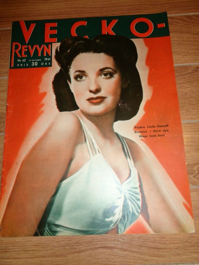 VECKO-REVYN magazine side cover Issue 42 24 October 1941