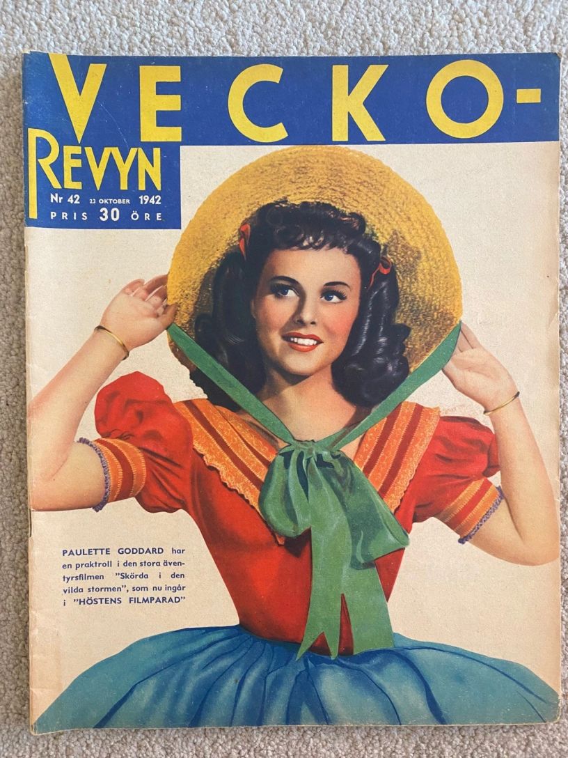 VECKO-REVYN magazine side cover Issue 42 22 October 1942